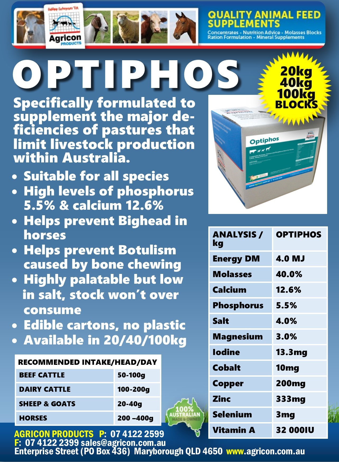 Optiphos Flyer | Agricon Products